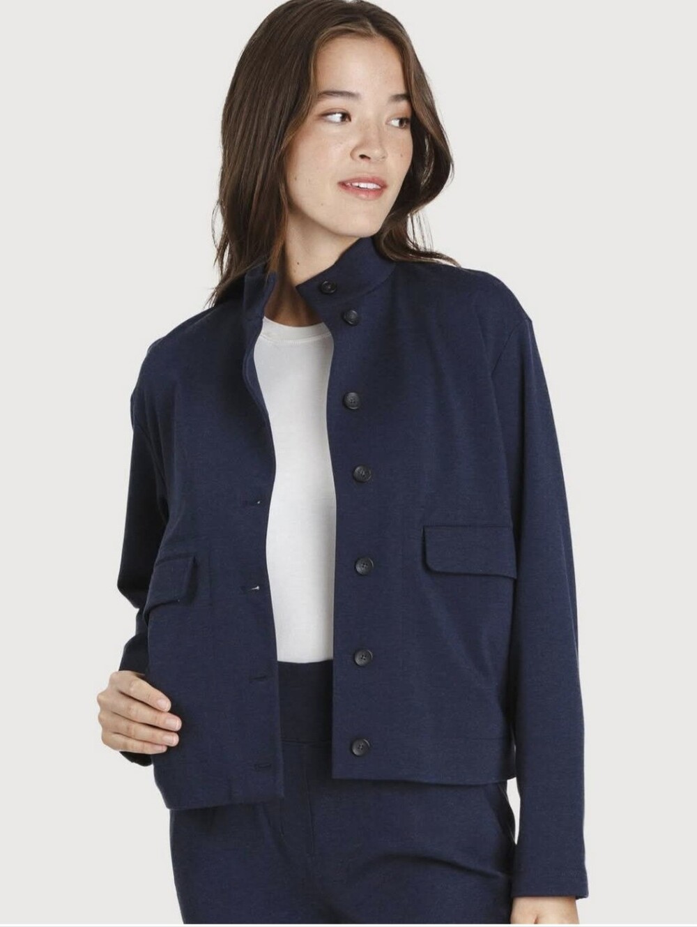 Kit and ace Mulbery Cropped Boxy  Utility Jacket Black
